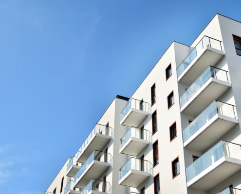 Modern Building With Balconies