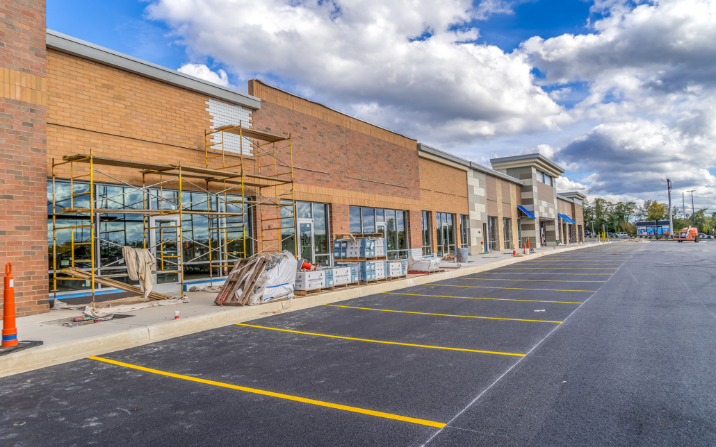 Retail Facade Under Reconstruction