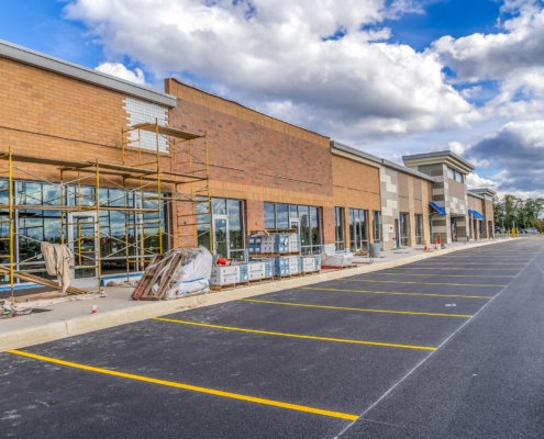 Retail Facade Under Reconstruction